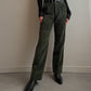 Pure velvet green pleatedpants