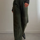 Pure velvet green pleatedpants