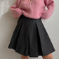 Pure wool pleated grey skirt