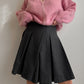 Pure wool pleated grey skirt