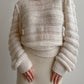 Wool and viscose ivory pull