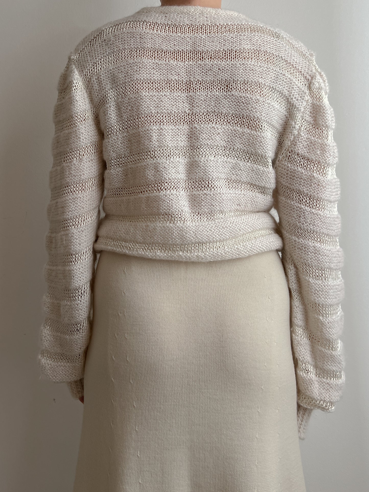 Wool and viscose ivory pull