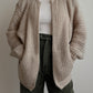 Pure wool sand cardigan