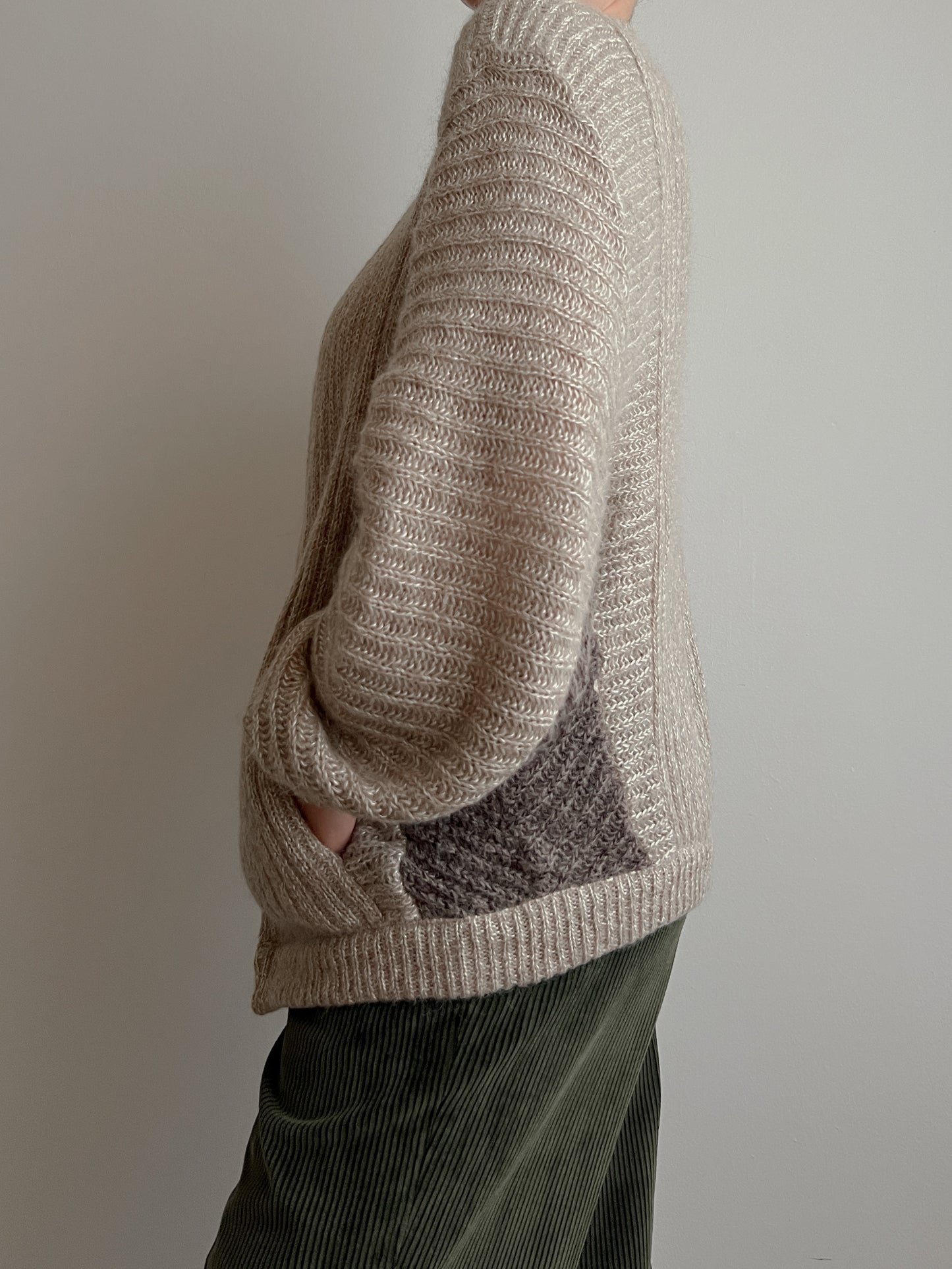 Pure wool sand cardigan