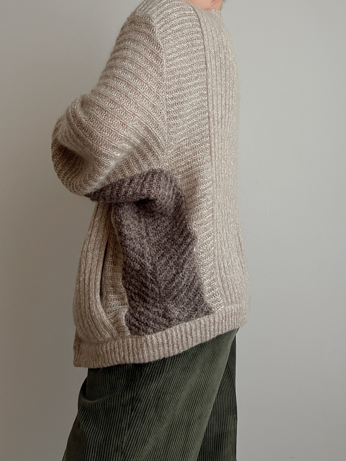 Pure wool sand cardigan