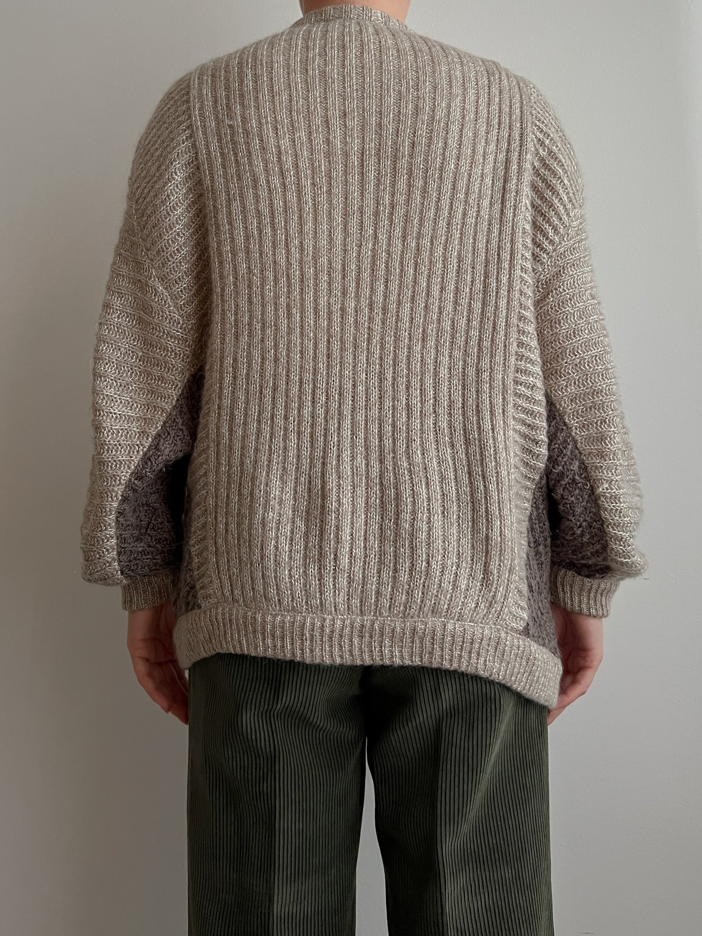 Pure wool sand cardigan