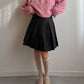 Pure wool pleated grey skirt