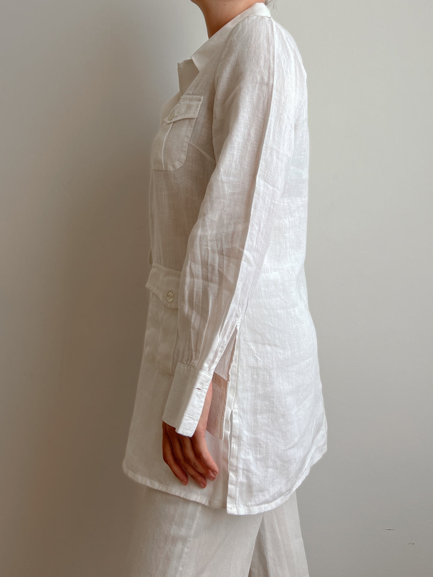 Pure linen white shirt