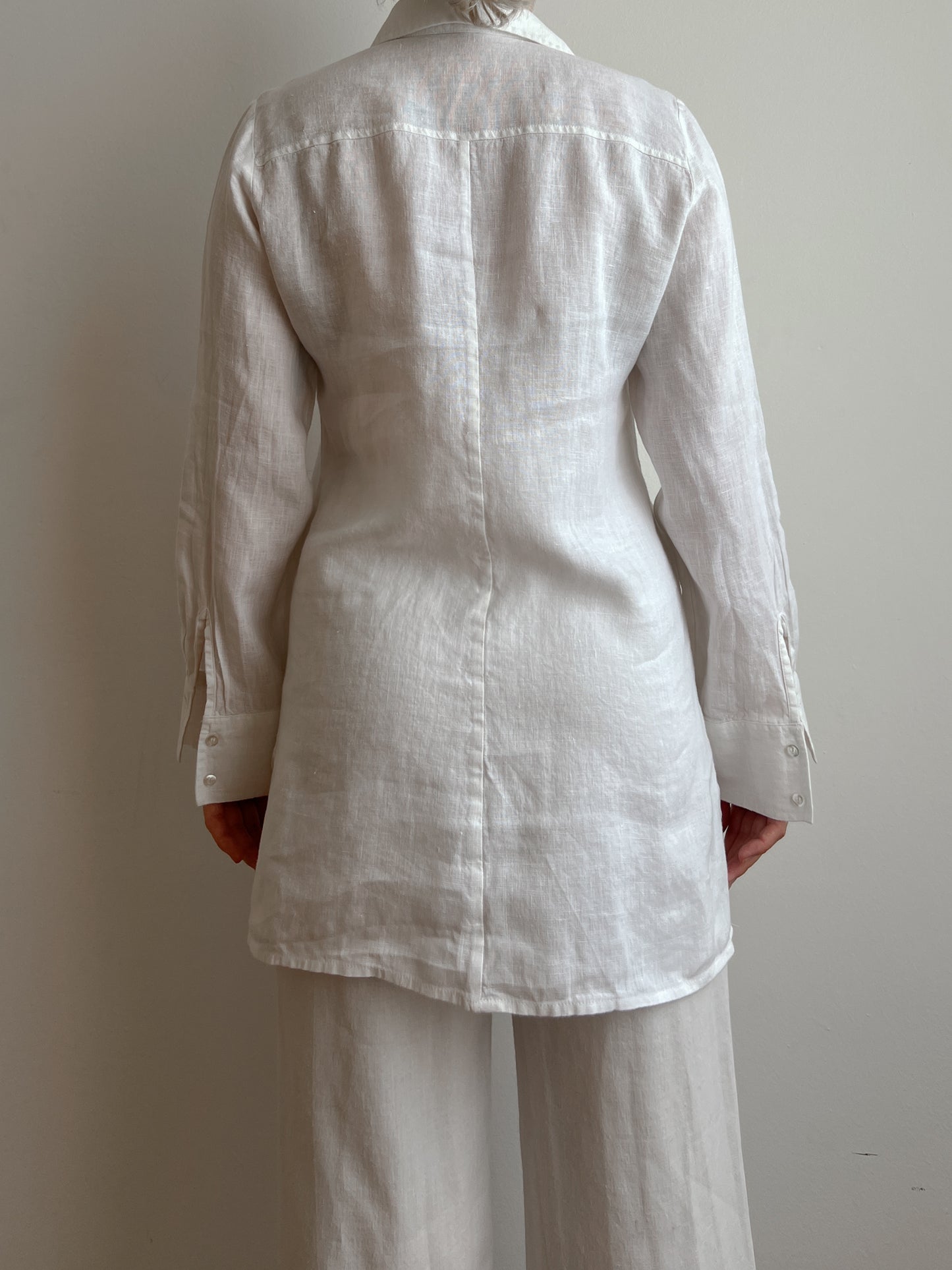 Pure linen white shirt