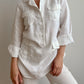 Pure linen white shirt