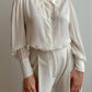 Silk blend ivory shirt