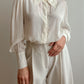 Silk blend ivory shirt