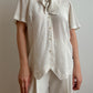 Pure silk ivory pois blouse