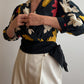 Pure silk floral blouse