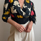 Pure silk floral blouse