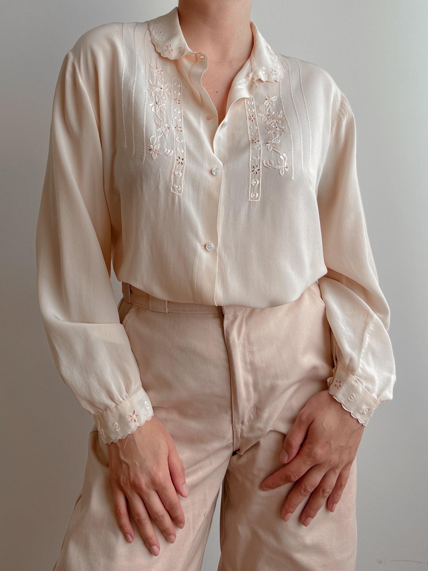 Pure silk romantic blouse