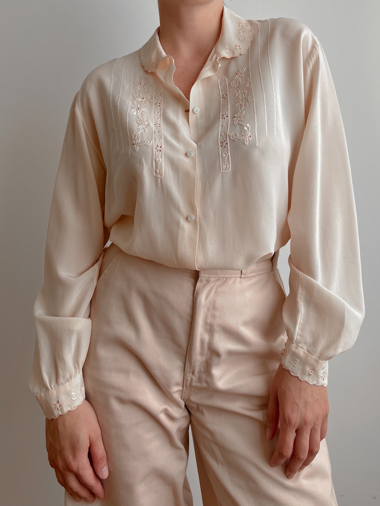 Pure silk romantic blouse