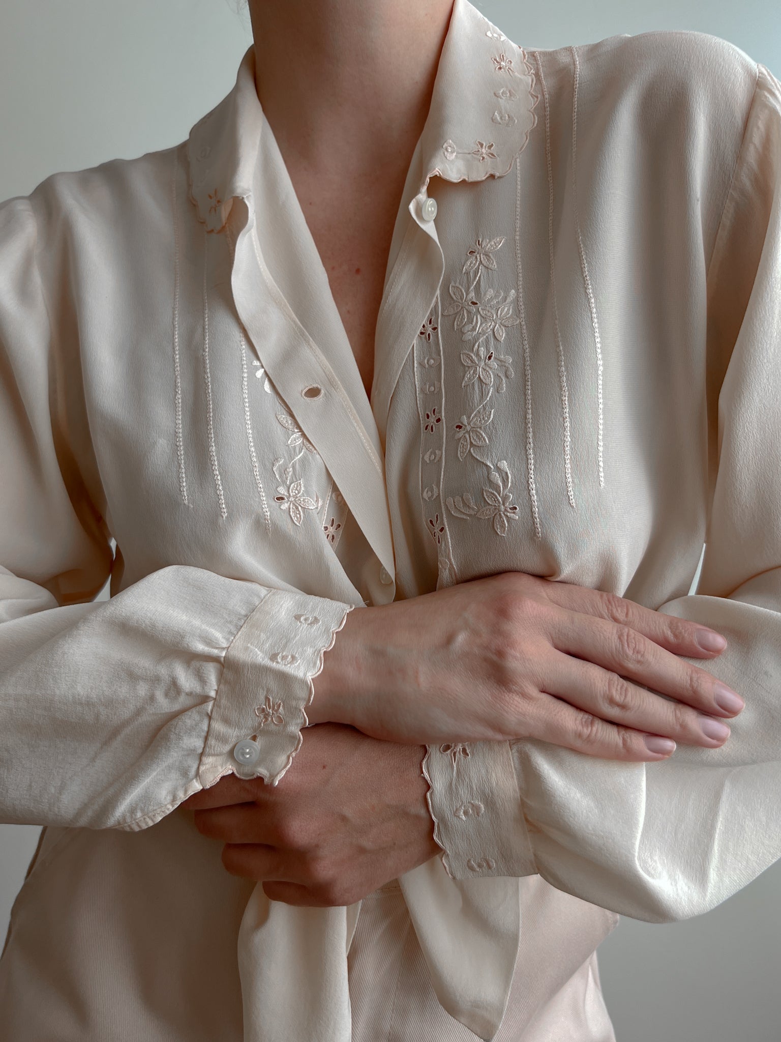 Pure silk romantic blouse