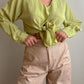 Pure silk green blouse