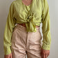 Pure silk green blouse