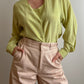 Pure silk green blouse