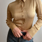 Silk blend gold shirt