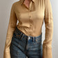 Silk blend gold shirt