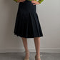 Pure wool pleated blue skirt