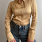 Silk blend gold shirt