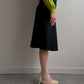 Pure wool pleated blue skirt