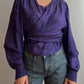 Pure silk purple blouse