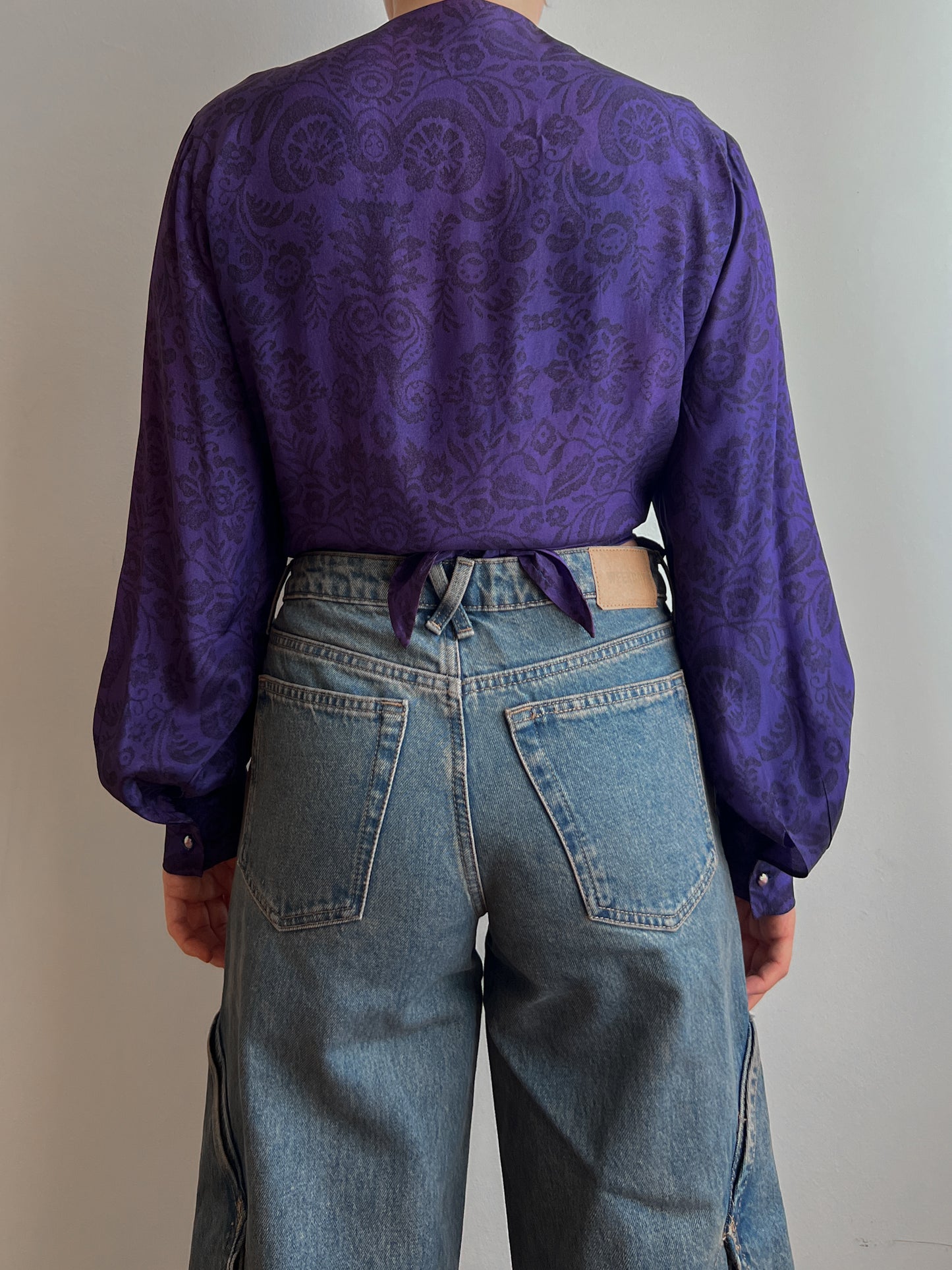 Pure silk purple blouse