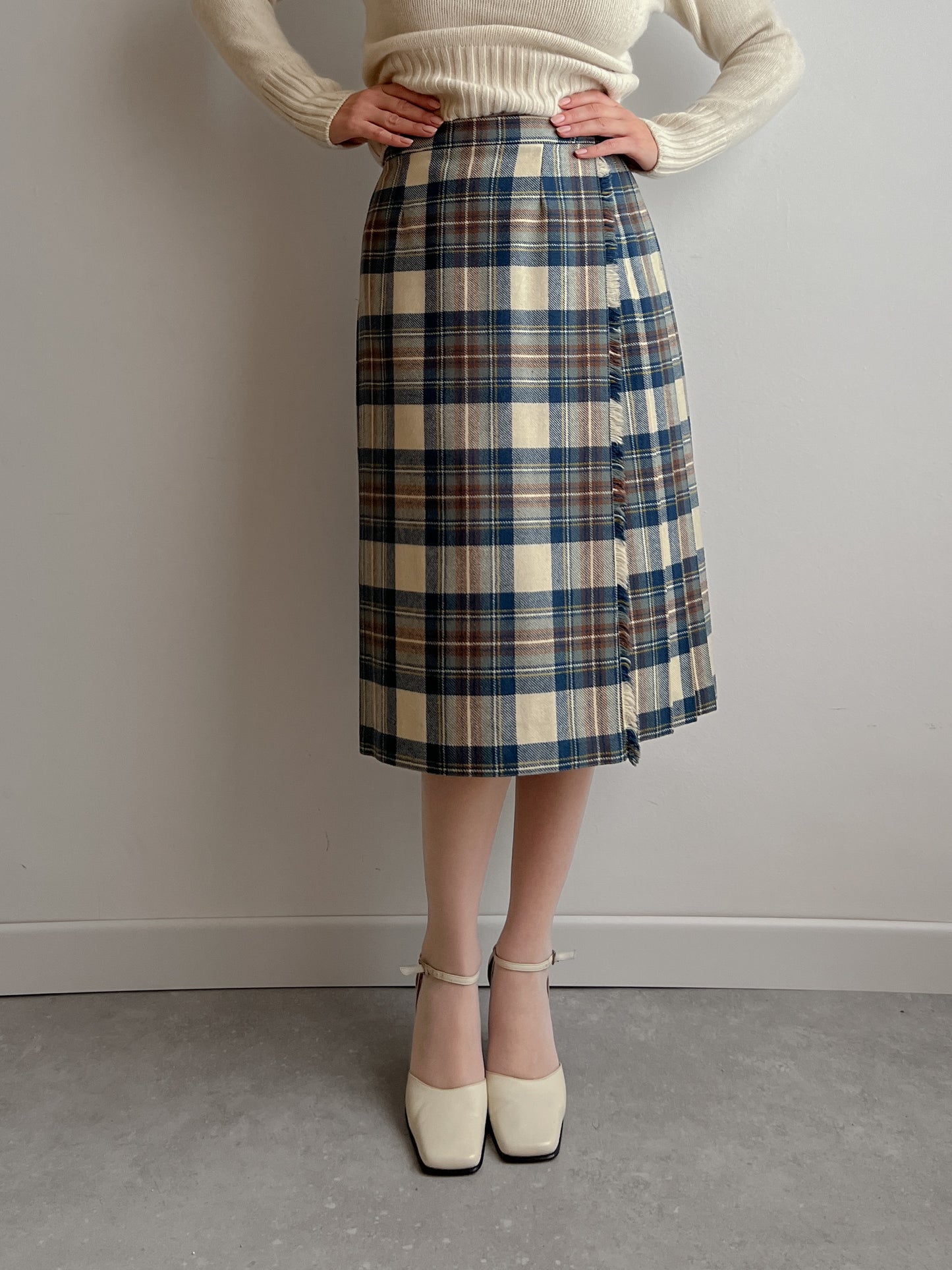 Made in Scotland pleated tartan skirt