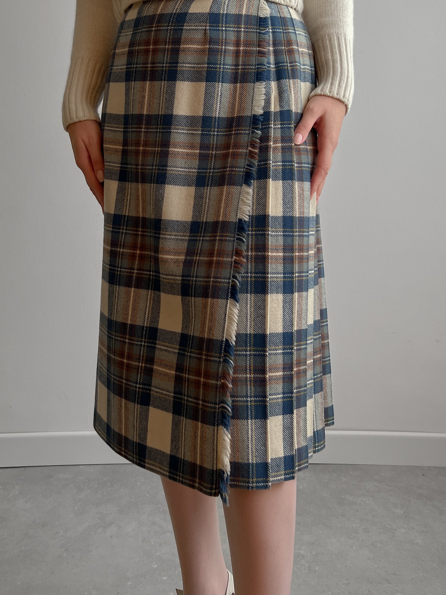 Made in Scotland pleated tartan skirt