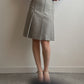 Pure wool pleated grey skirt