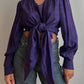 Pure silk purple blouse