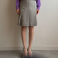 Pure wool pleated grey skirt