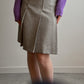 Pure wool pleated grey skirt