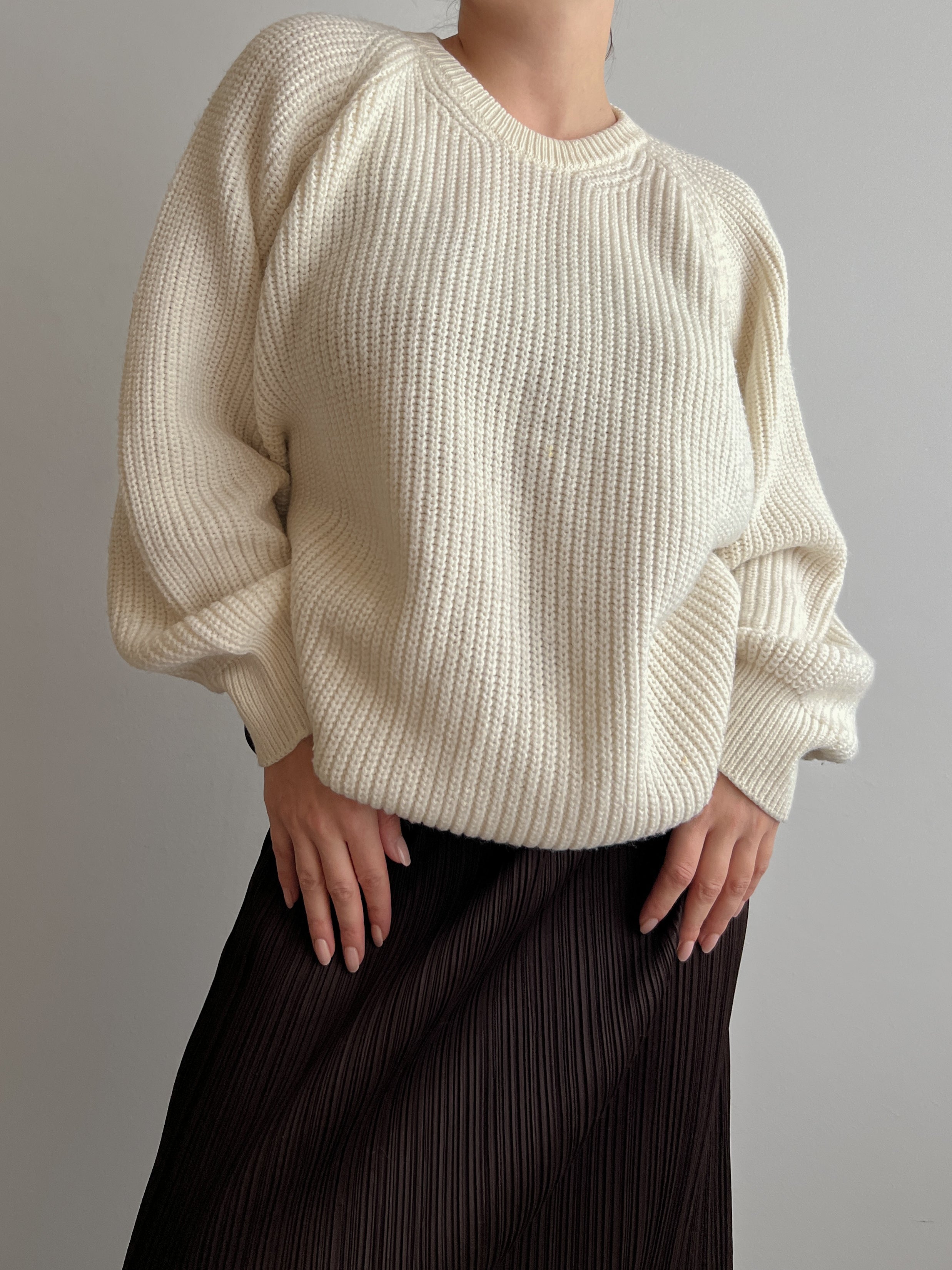 Blend wool ivory pull