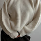 Blend wool ivory pull