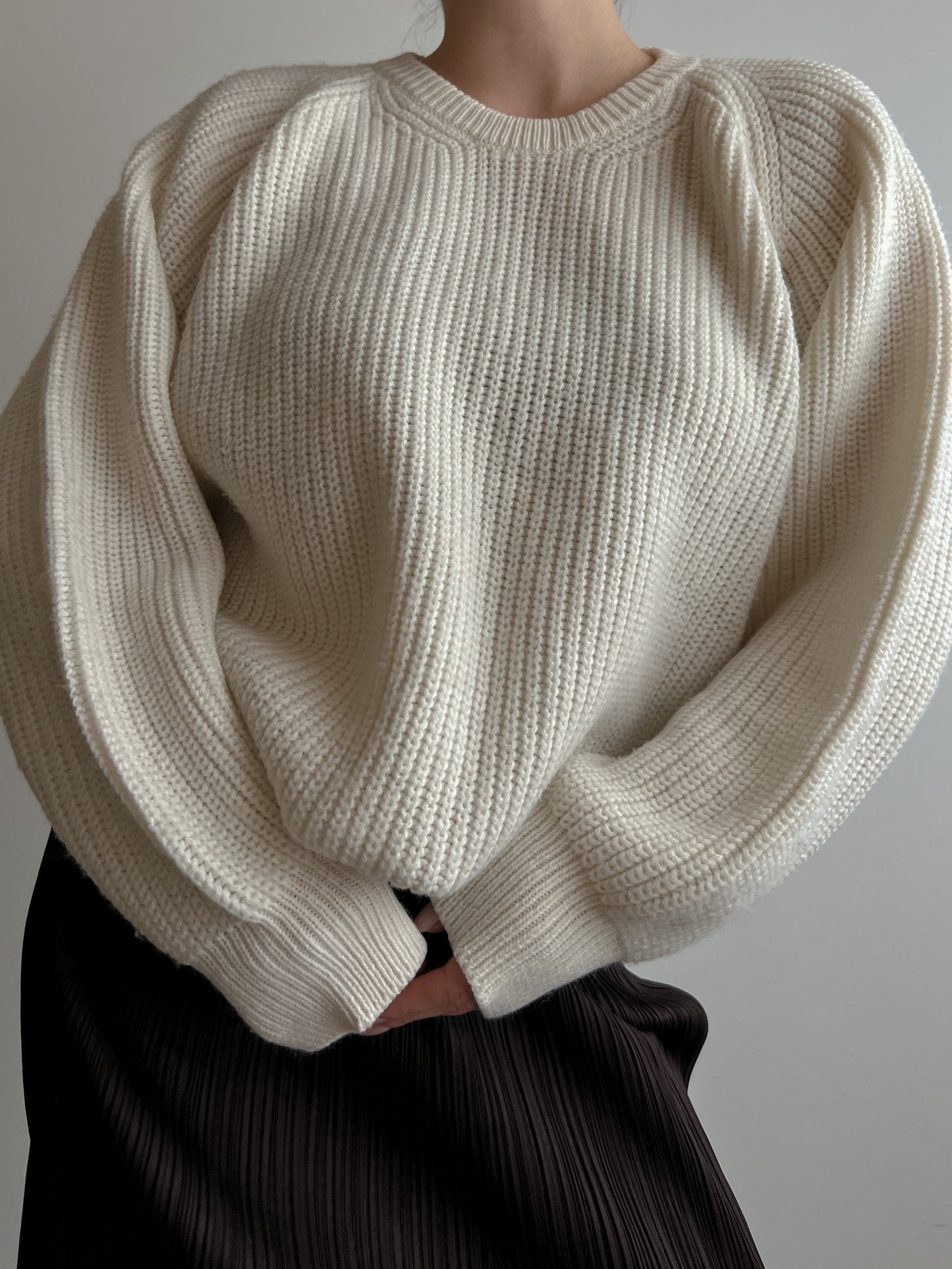 Blend wool ivory pull