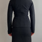 Wool black zipped suit