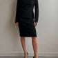 Wool black zipped suit