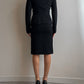 Wool black zipped suit