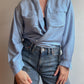 Pure silk blue shirt