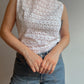 Pure cotton sangallo white top