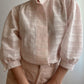 Pure cotton puff sleeves pink blouse