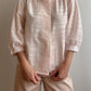 Pure cotton puff sleeves pink blouse