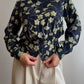 Pure silk floral blouse