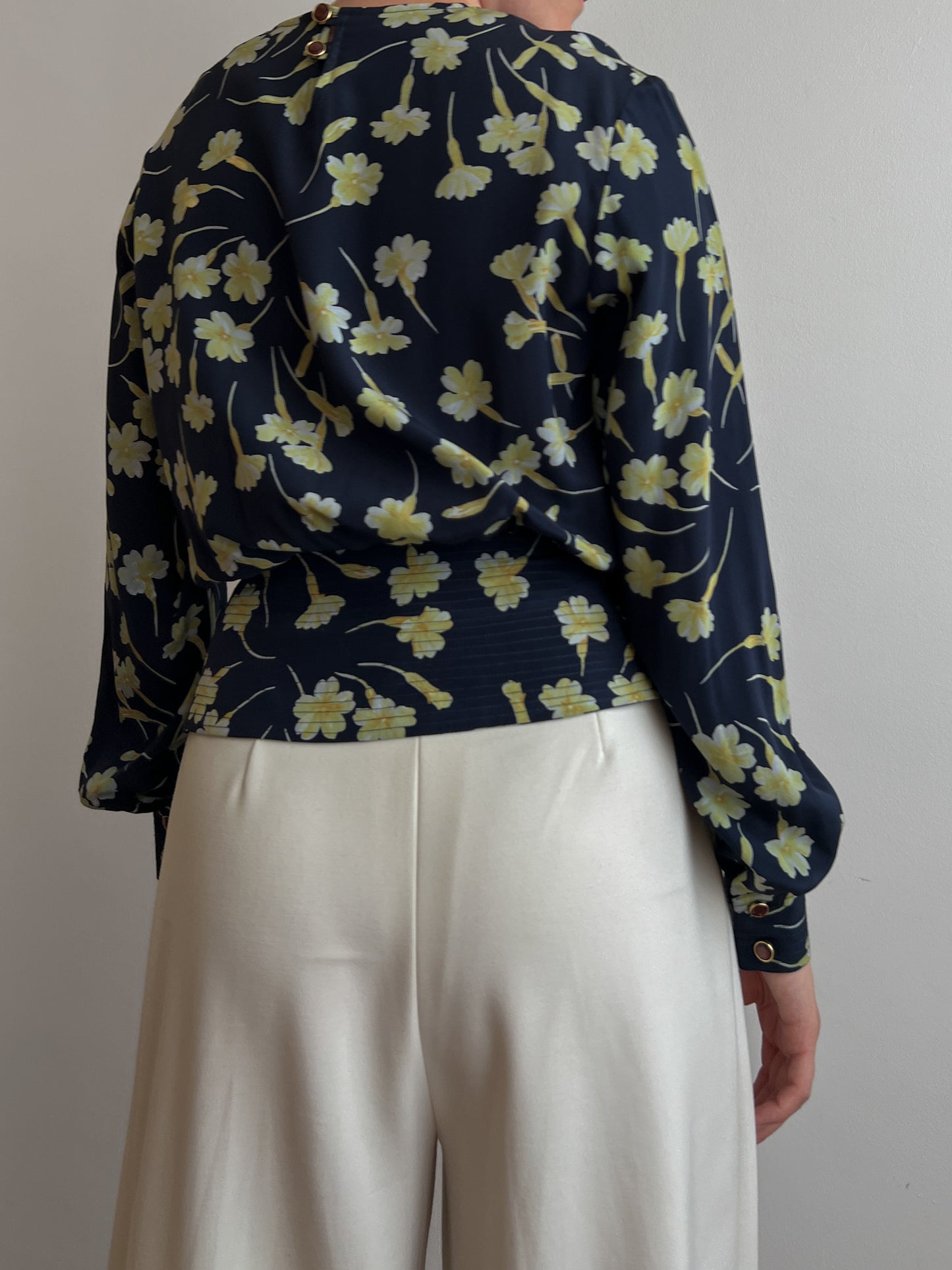 Pure silk floral blouse